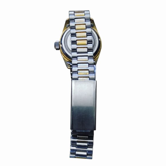 Samuel Gassan Ronda Matic 4138 Automatic Watch Vintage1980s Two Tone Bracelet main image 7